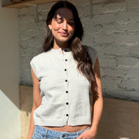 Kendal Knitted Vest Light Grey