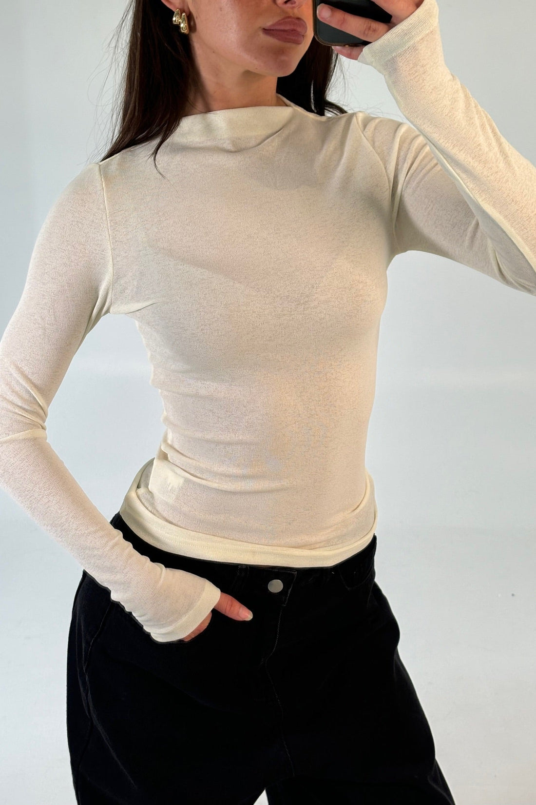 Katya Long Sleeve Top Off White