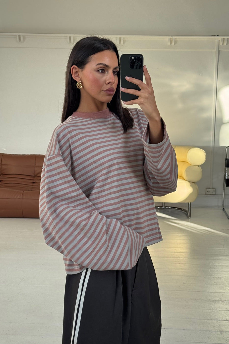 Bloom Long Sleeve Muted Pastels Stripe