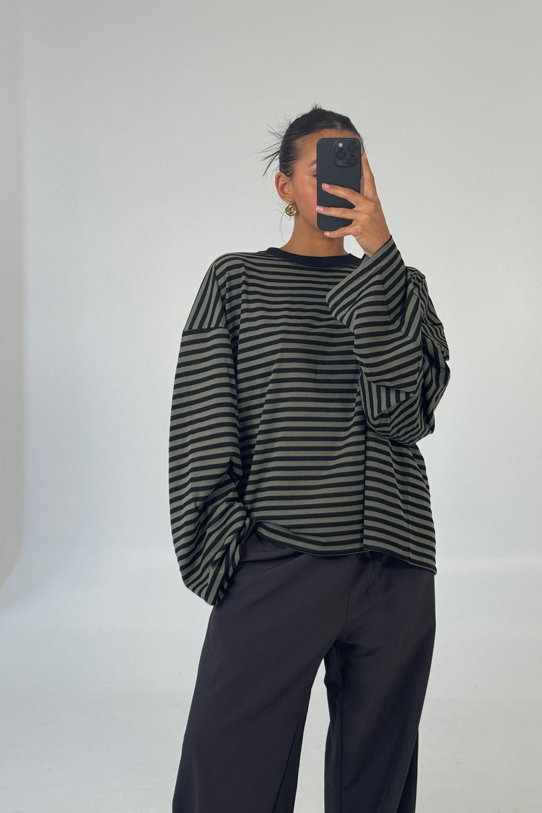 Bloom Long Sleeve Forest Stripe