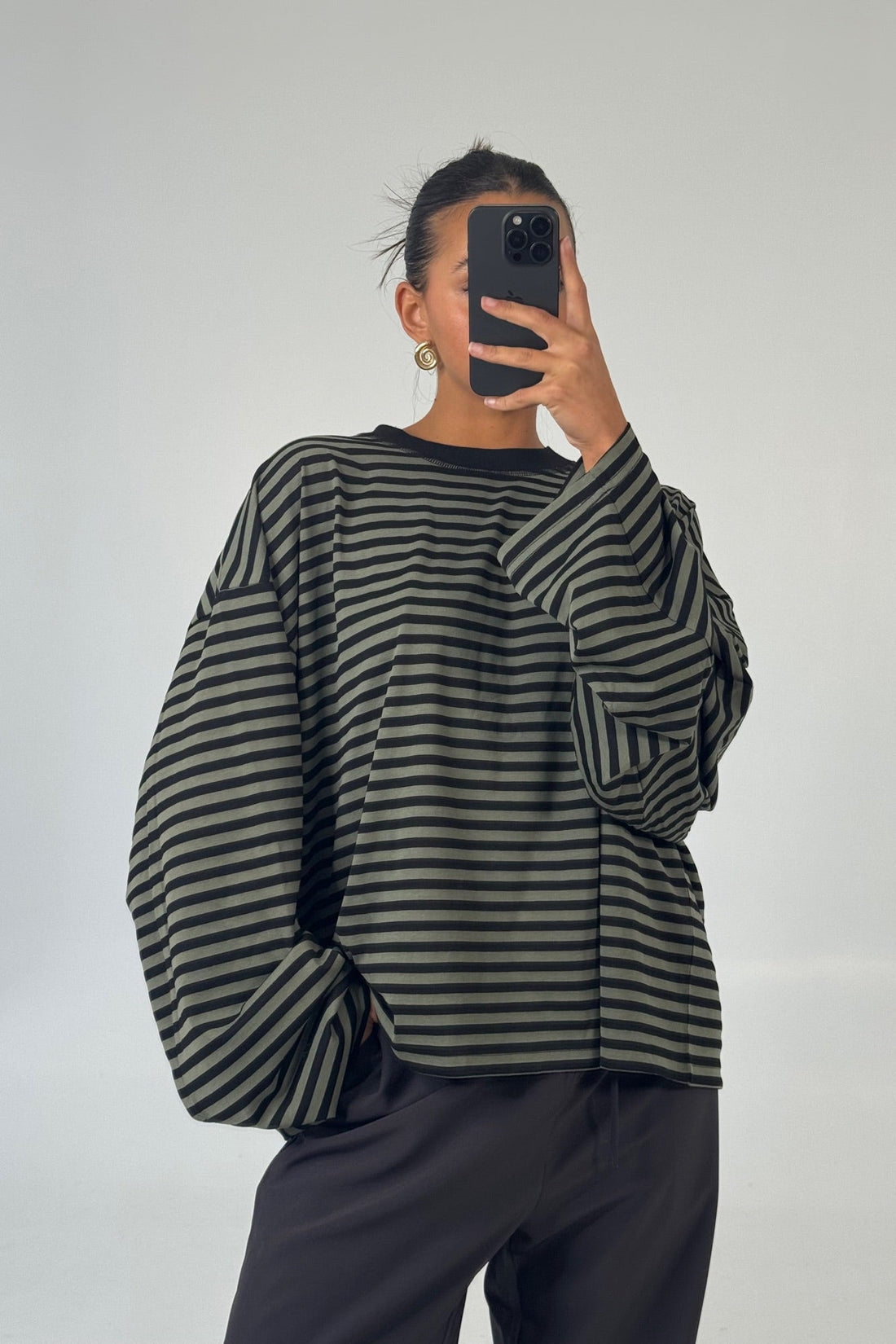 Bloom Long Sleeve Forest Stripe