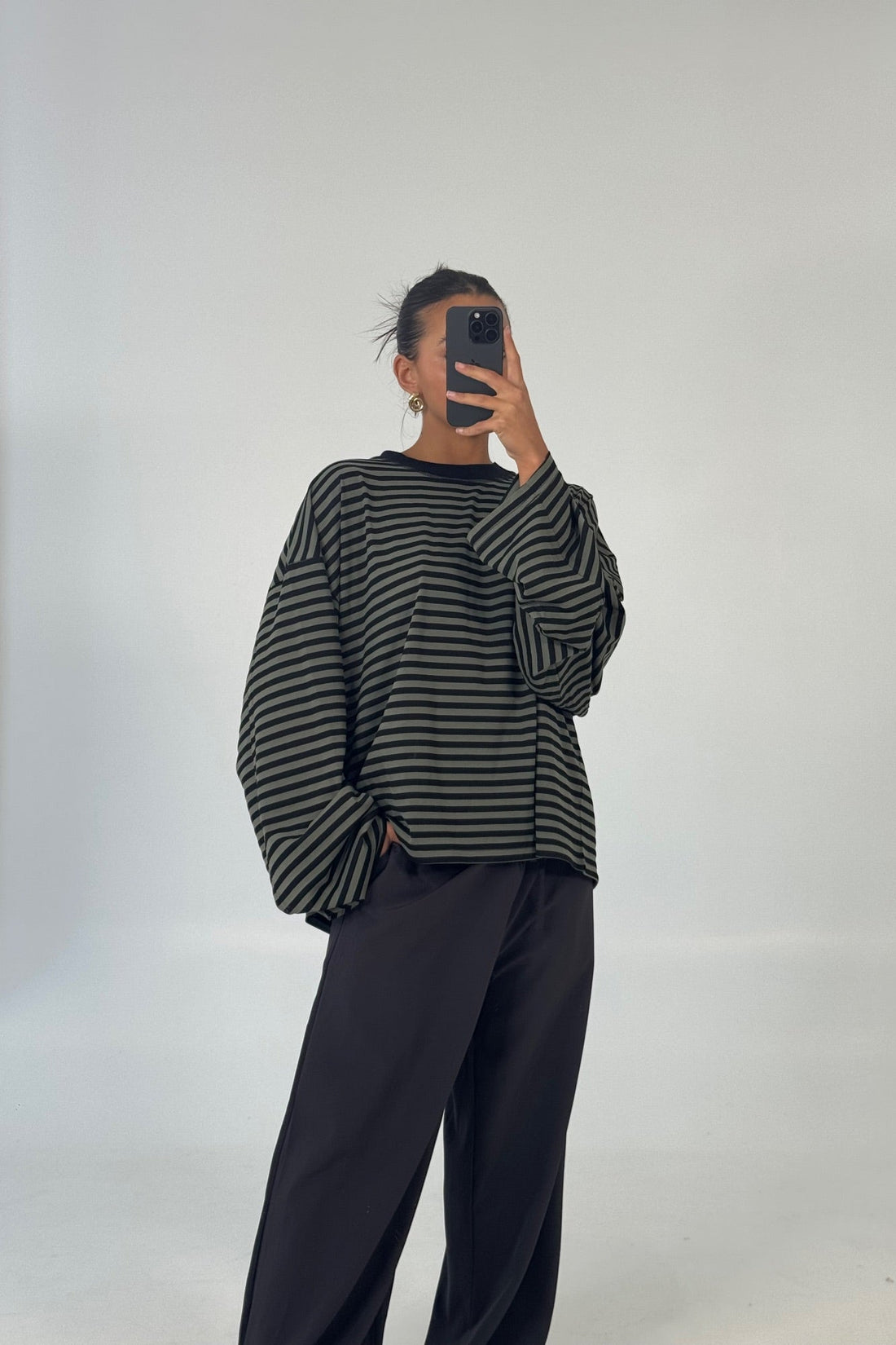 Bloom Long Sleeve Forest Stripe