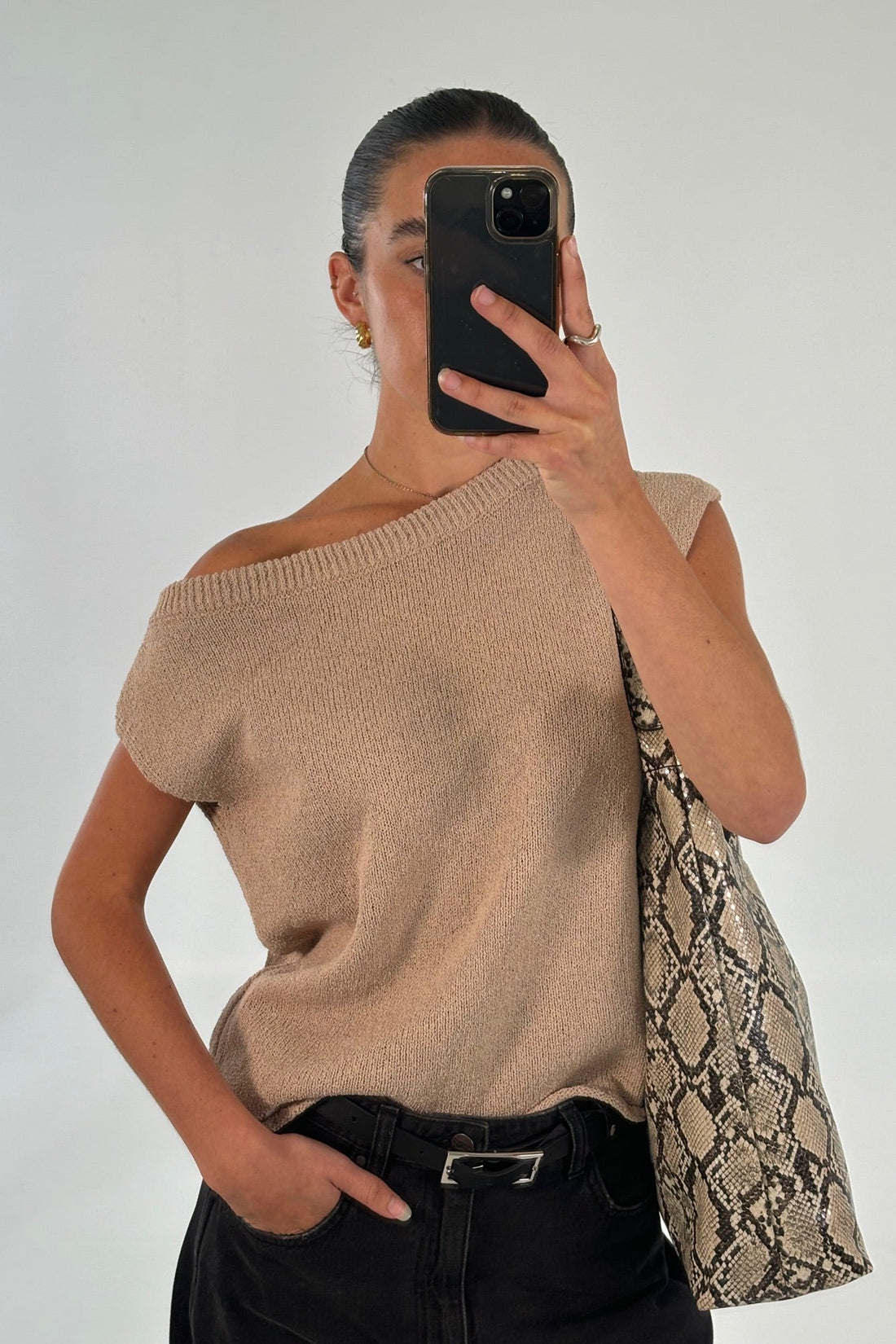 Kaisha Crop Knit Mocha