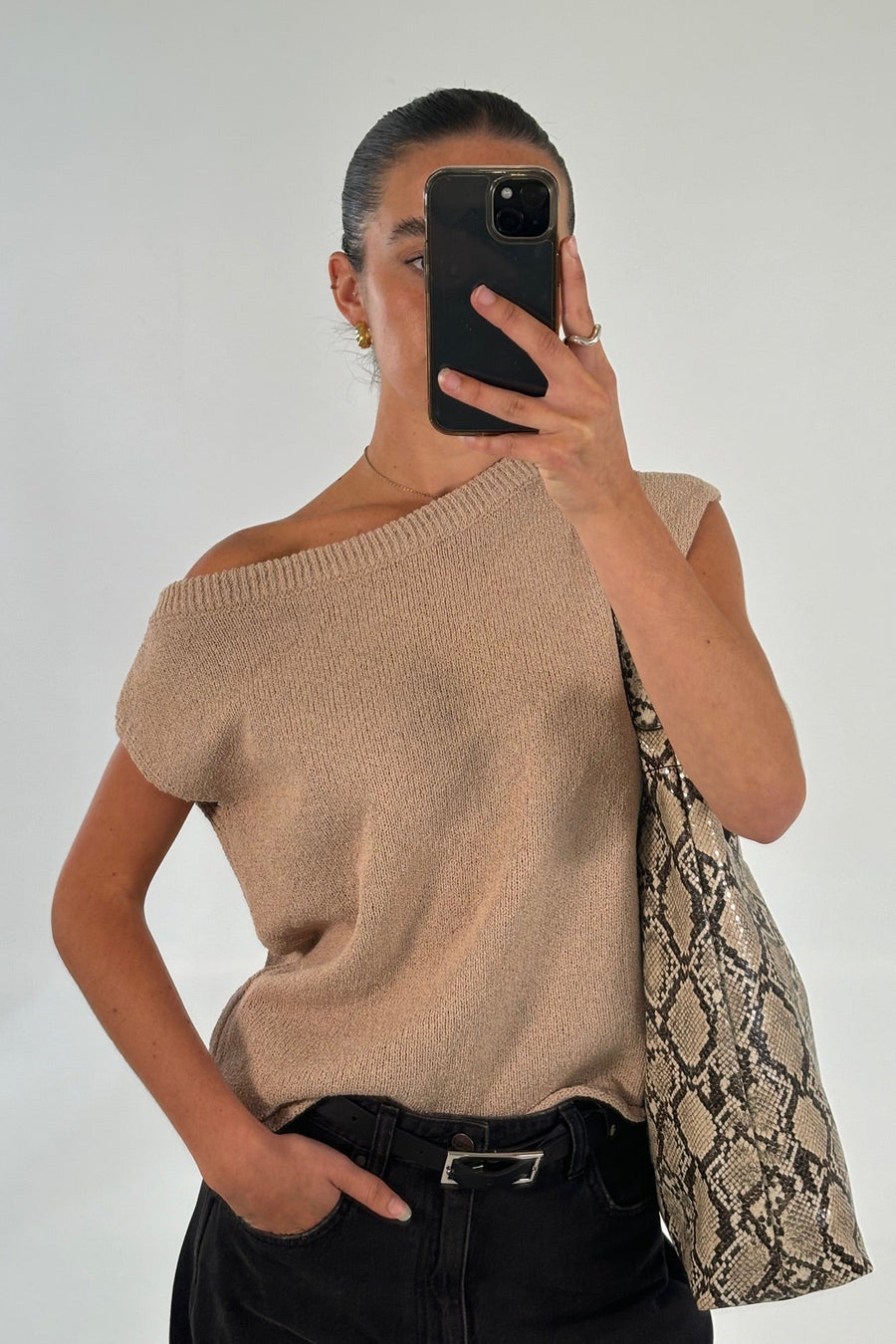 Kaisha Crop Knit Mocha